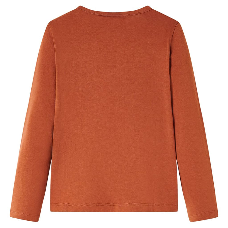 Vidaxl Child's Shirt à manches longues 128 colored cognac