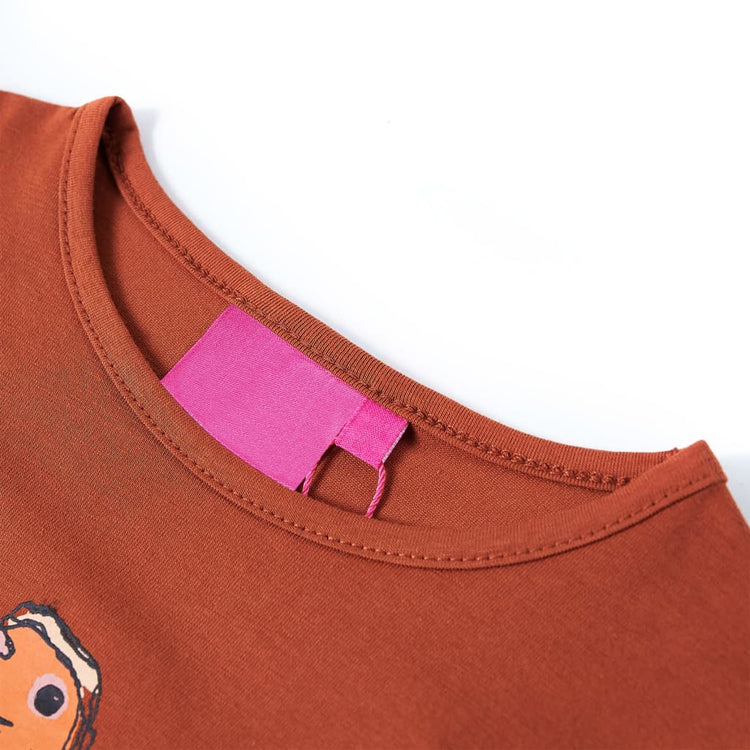 Vidaxl Child's Shirt à manches longues 128 colored cognac