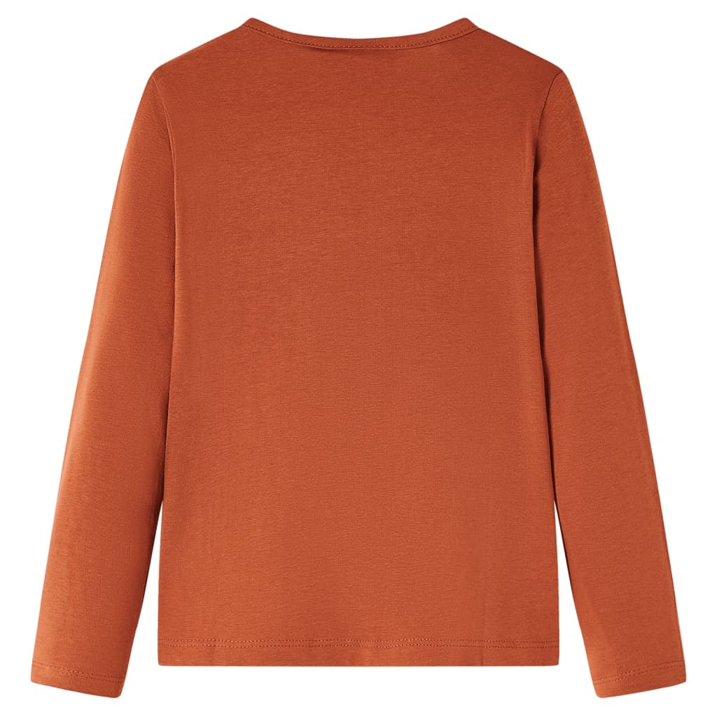 Vidaxl Child's Shirt avec manches longues 140 colorée cognac