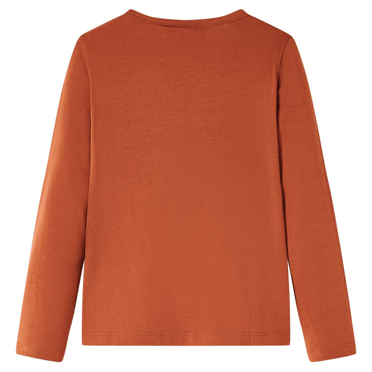 Vidaxl Child's Shirt avec manches longues 140 colorée cognac