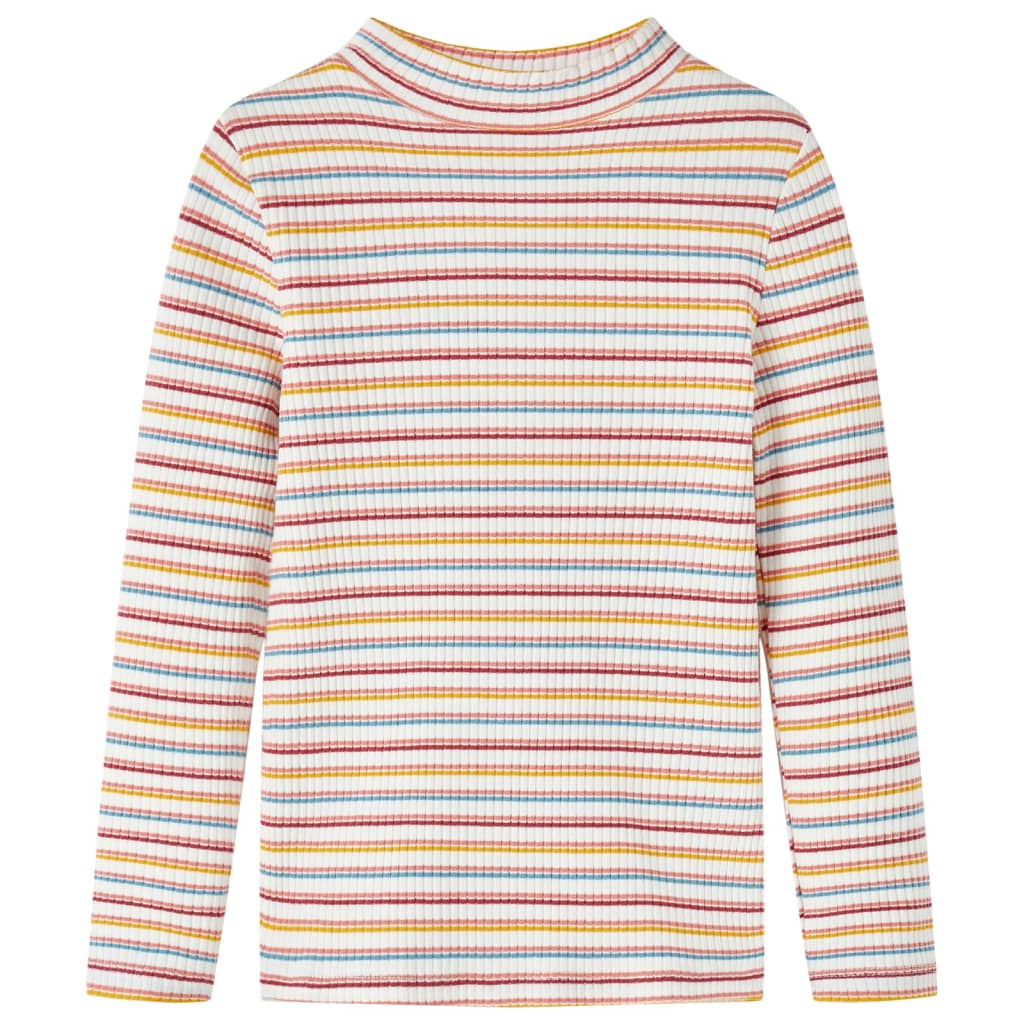 Vidaxl Children's Shirt avec manches longues 92 ECRU rayée
