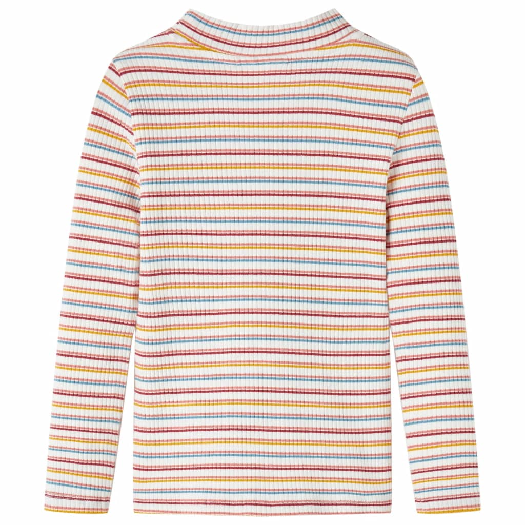 Vidaxl Children's Shirt avec manches longues 92 ECRU rayée