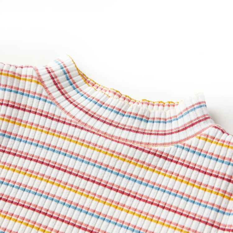 Vidaxl Children's Shirt avec manches longues 92 ECRU rayée