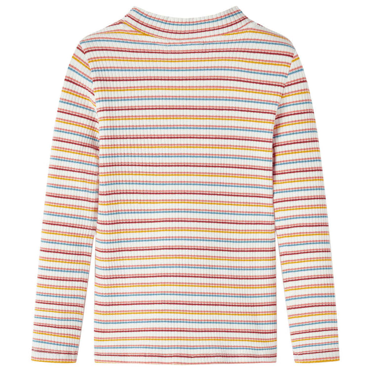 Vidaxl Child's Shirt à manches longues 128 ECRU rayée