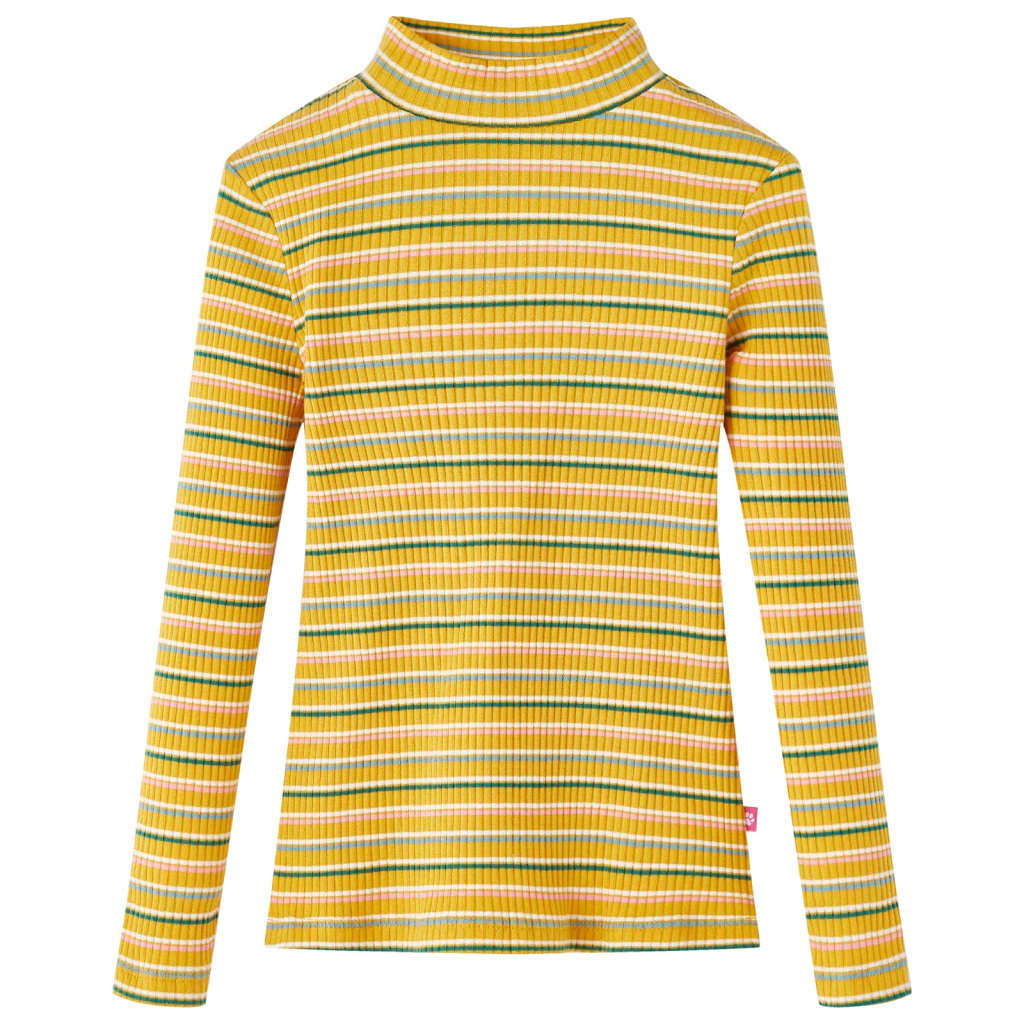 Vidaxl Child's Shirt avec manches longues 92 Ochère rayé -colored