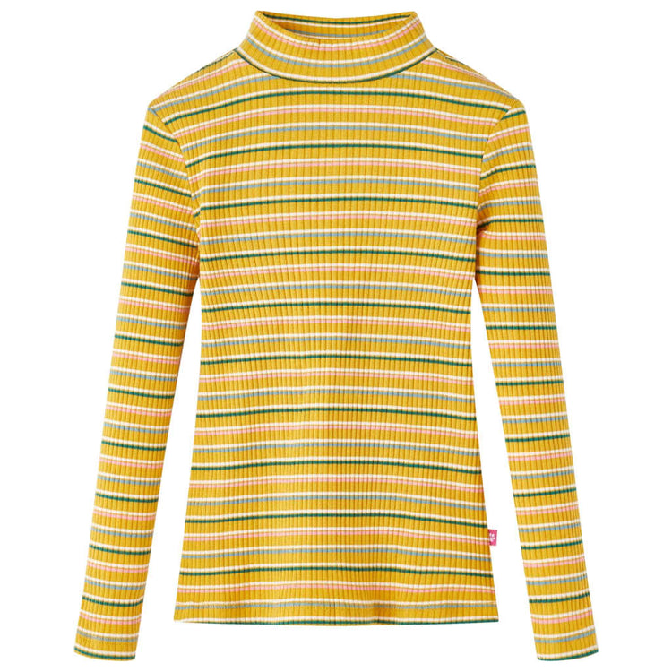 Vidaxl Child's Shirt avec manches longues 92 Ochère rayé -colored