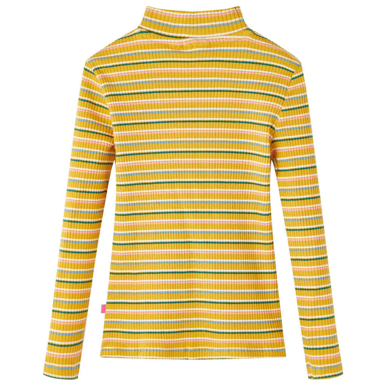 Vidaxl Child's Shirt avec manches longues 92 Ochère rayé -colored