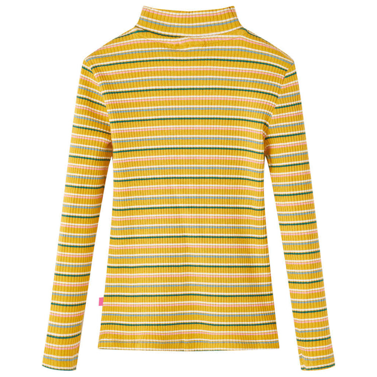 Vidaxl Child's Shirt à manches longues 128 Ochère à rayures -colored