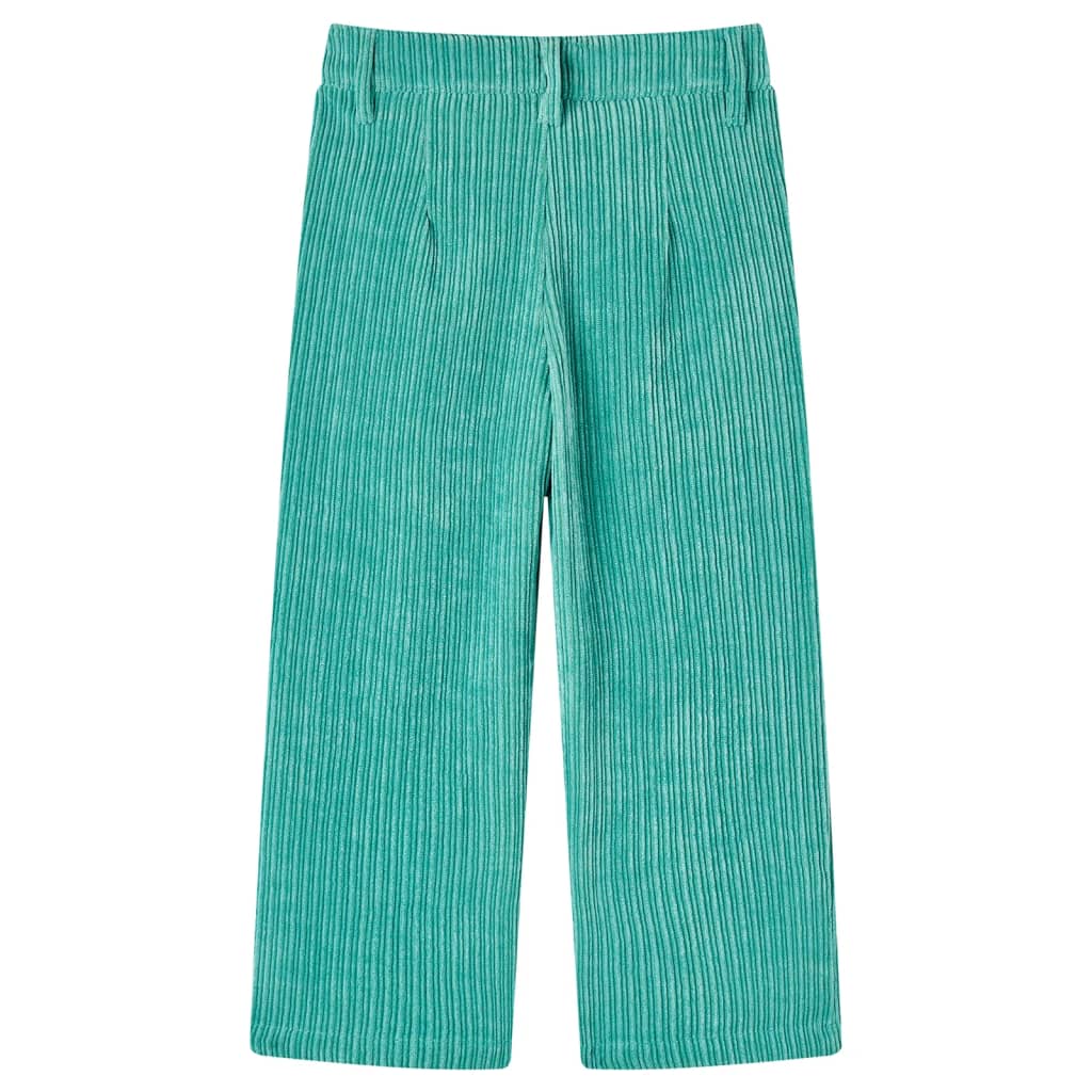 Vidaxl Kinderbroek 92 Rib Velvet Mintgroen