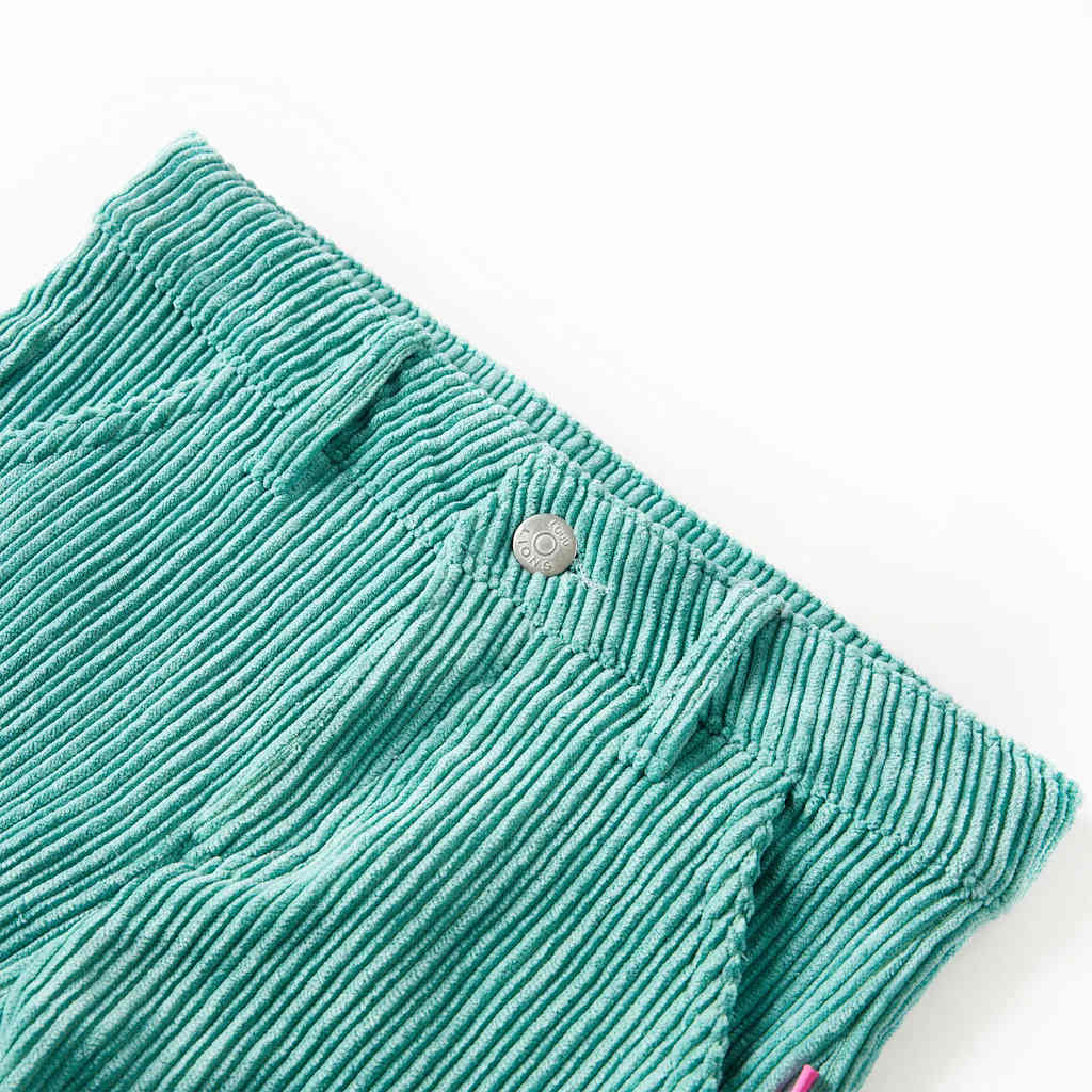 Vidaxl Kinderbroek 104 Rib Velvet Mint Green