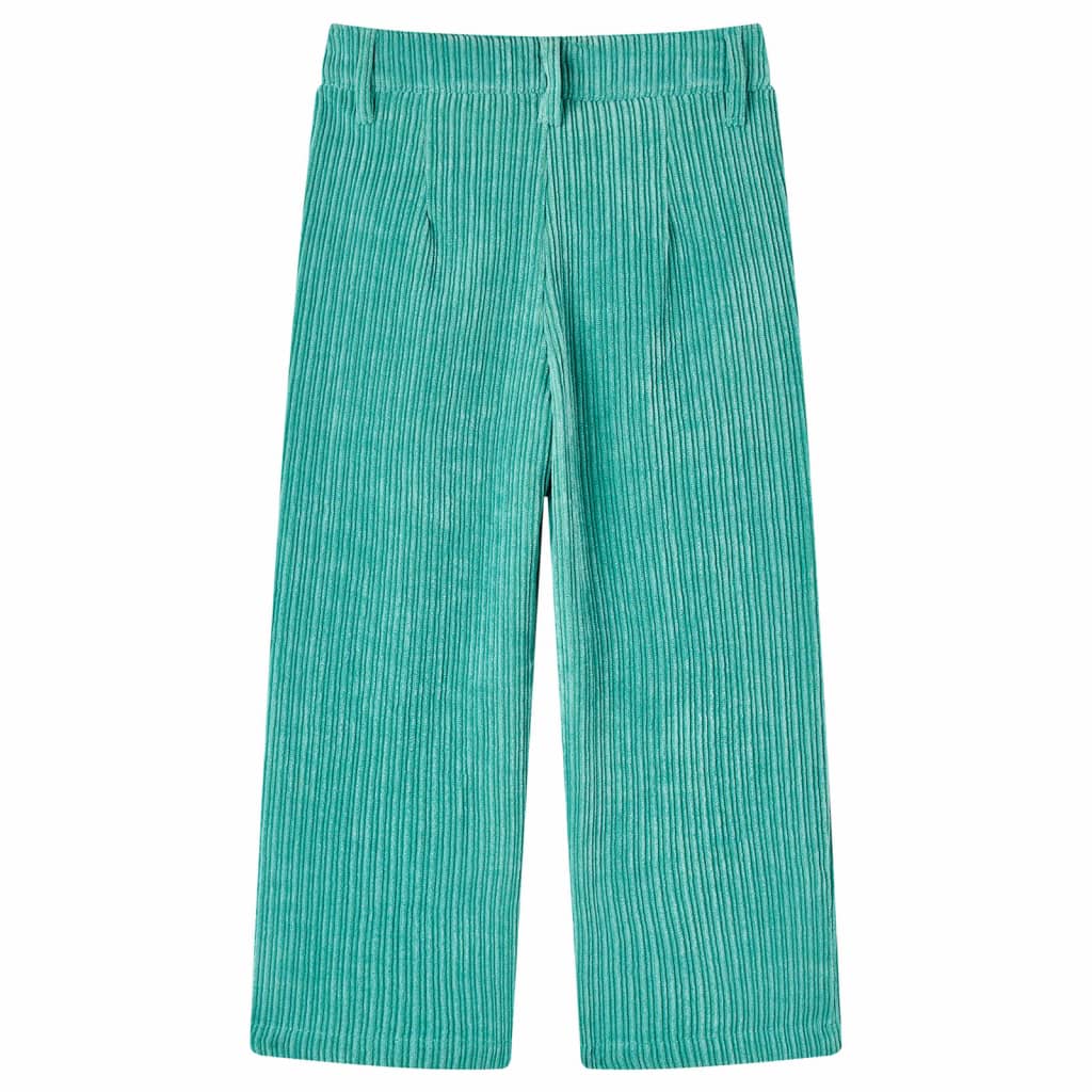 Vidaxl Kinderbroek 116 Rib Velvet Mint Green