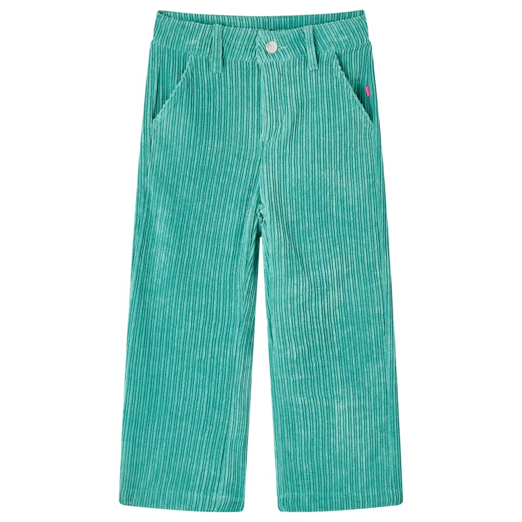 Vidaxl Kinderbroek 140 Rib Velvet Mintgroen
