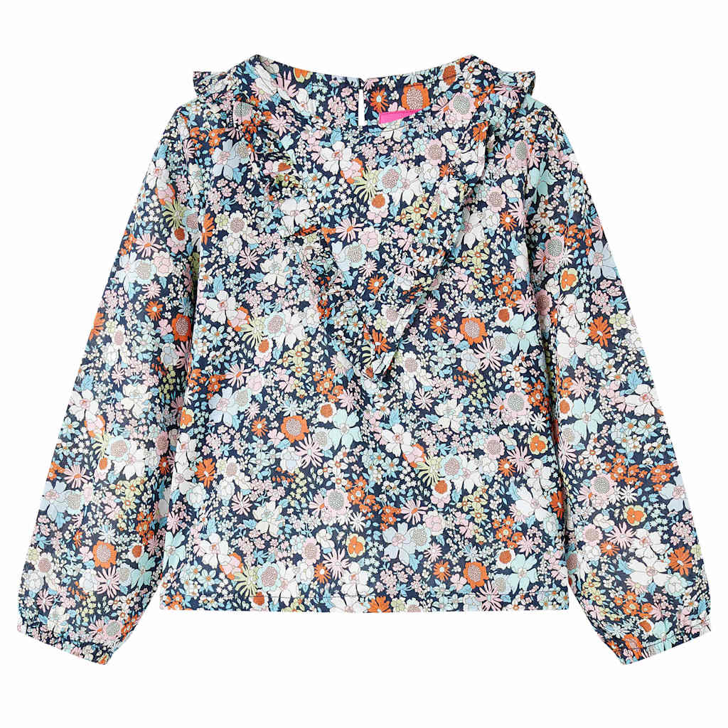 Vidaxl Child's Shirt à manches longues 104 bleu foncé