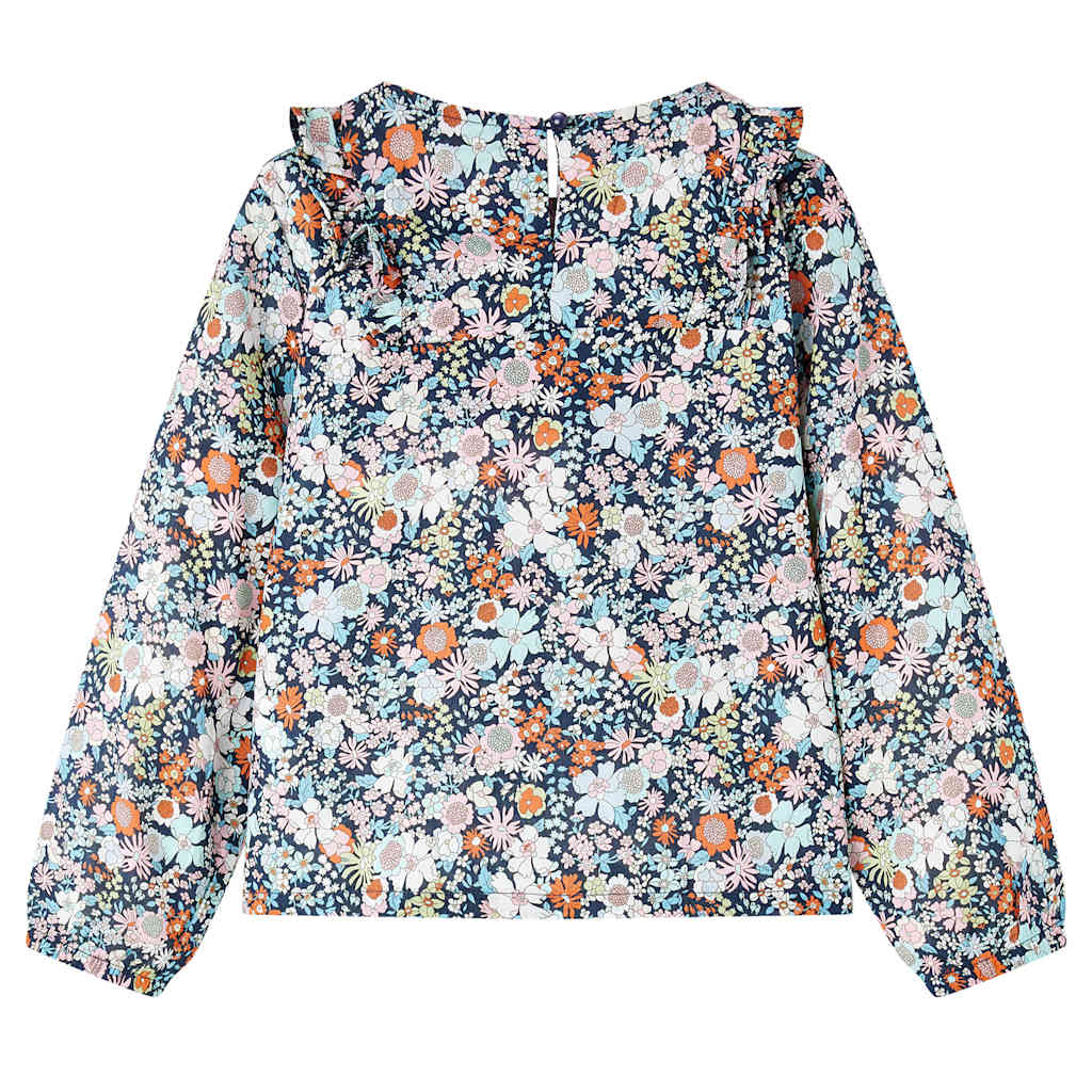 Vidaxl Child's Shirt à manches longues 104 bleu foncé