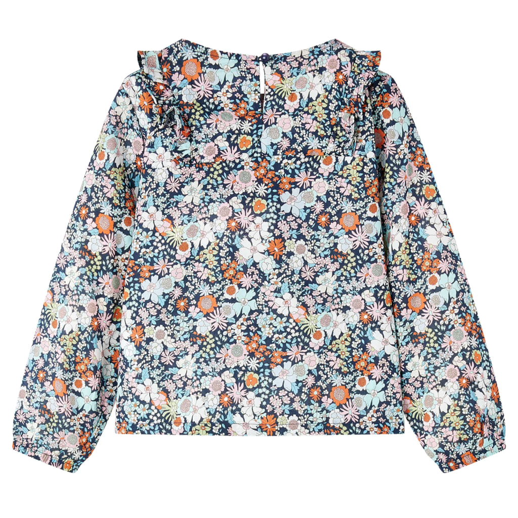 Vidaxl Child's Shirt à manches longues 116 bleu foncé