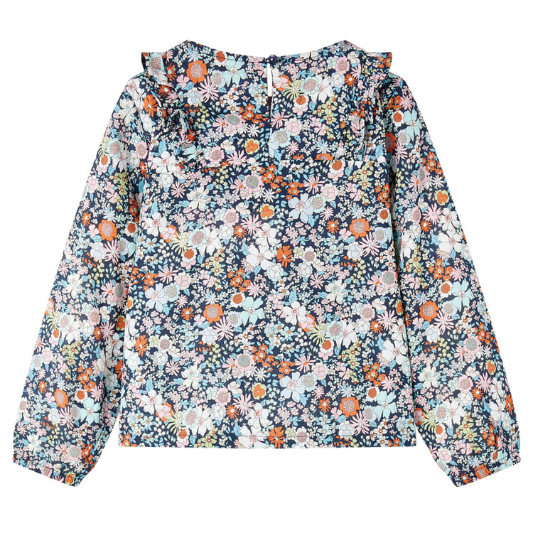 Vidaxl Child's Shirt à manches longues 140 bleu foncé
