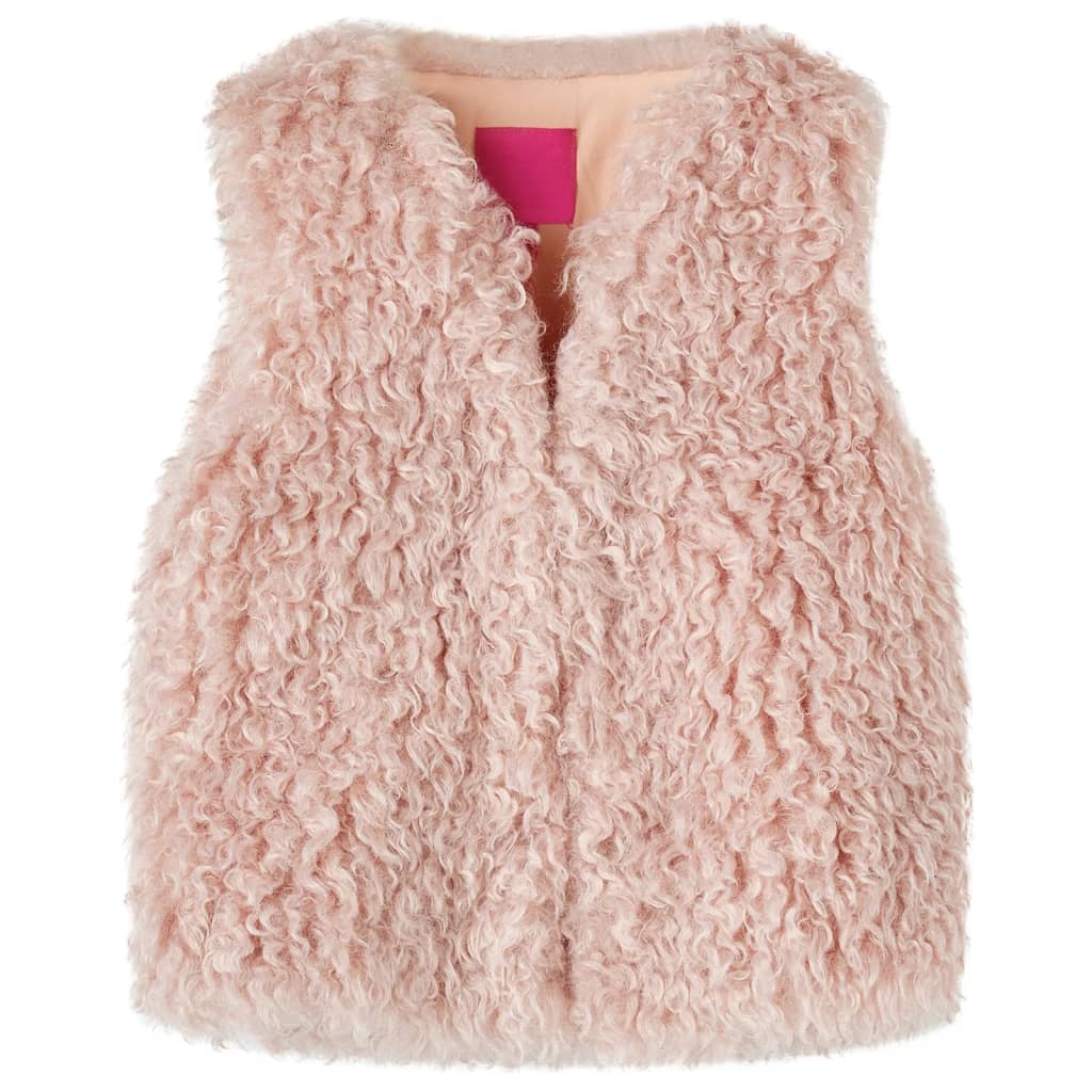 Vidaxl Children's Gite Artificial Fur 92 Rose clair