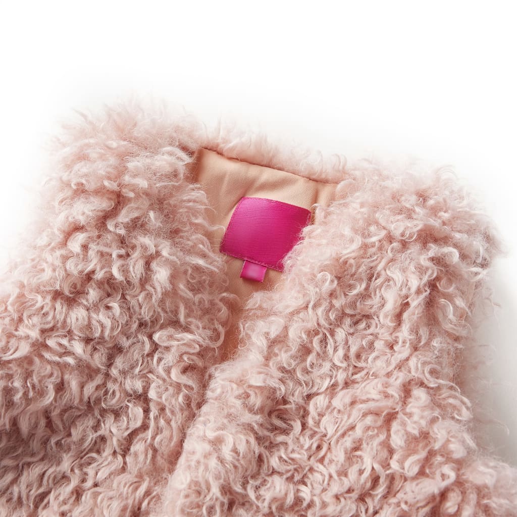 Vidaxl Children's Gite Artificial Fur 140 Rose clair