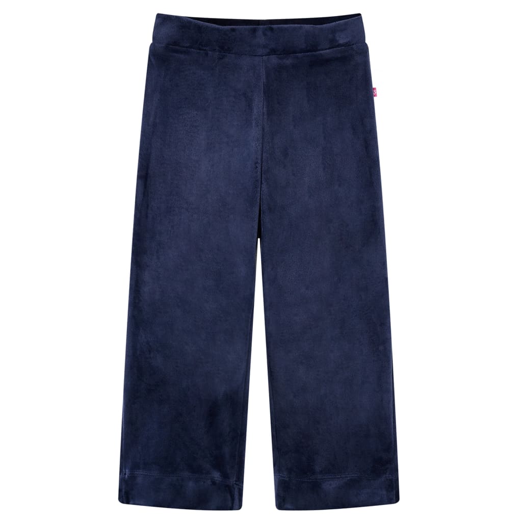 Vidaxl Pantalon pour enfants Velvet 92 Bleu foncé