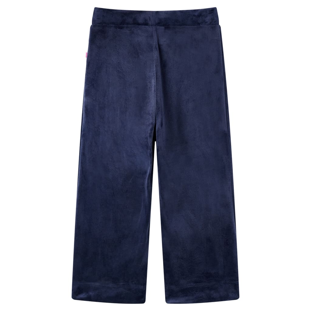 Vidaxl pantalon pour enfants velours 116 bleu foncé