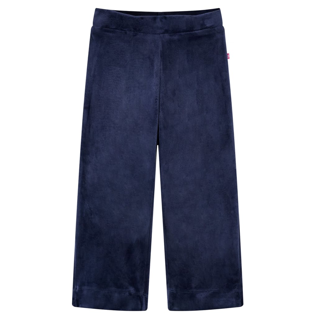 Vidaxl pantalon pour enfants velours 128 bleu foncé