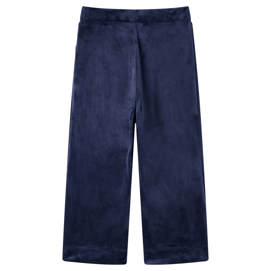 Vidaxl pantalon pour enfants velours 128 bleu foncé