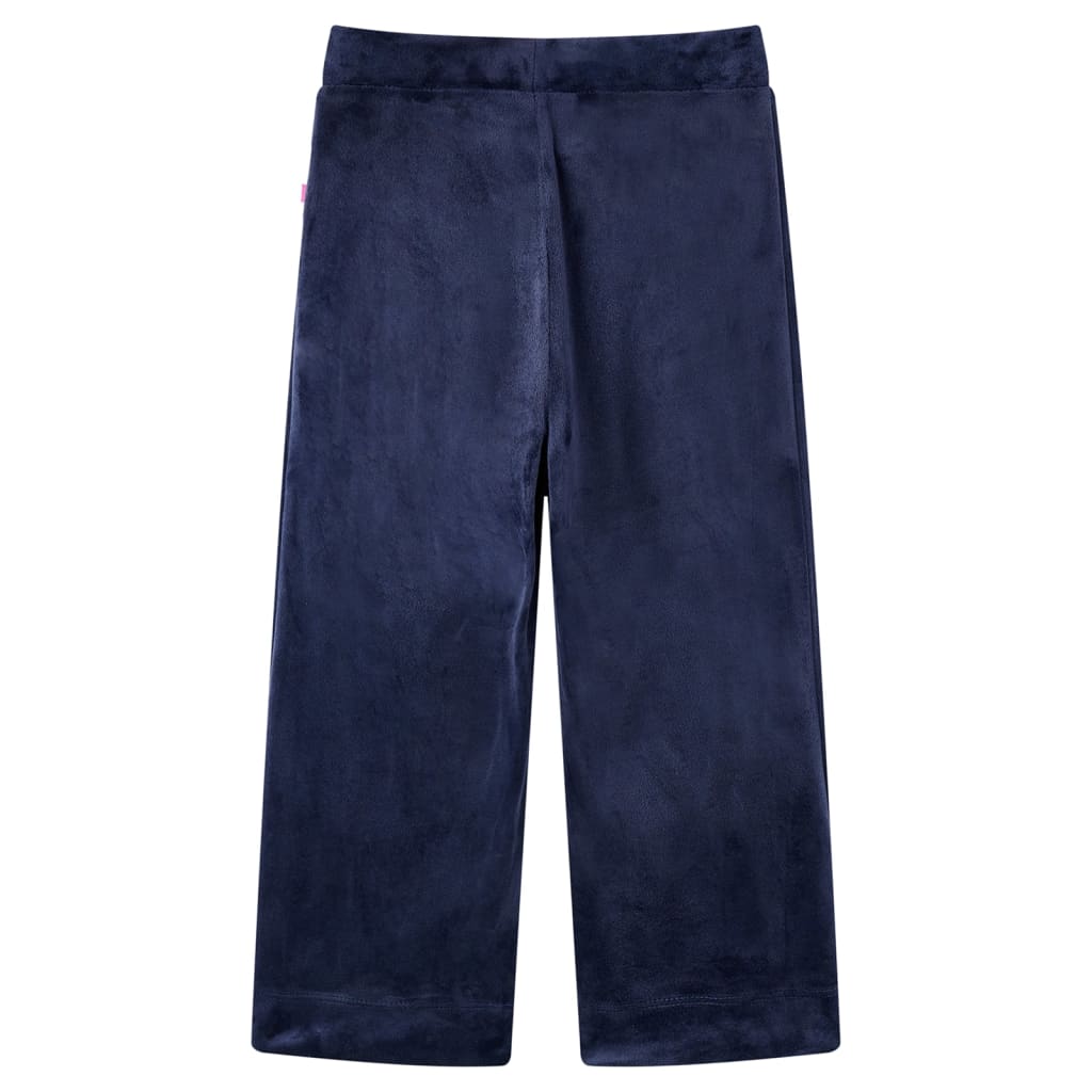 Vidaxl pantalon pour enfants velours 140 bleu foncé