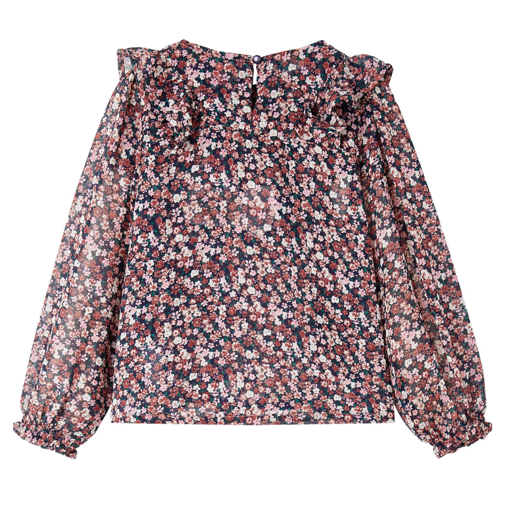 Vidaxl Child's Shirt à manches longues 92 rose foncé