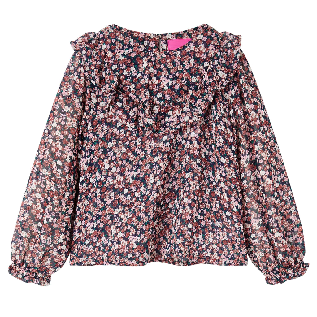 Vidaxl Child's Shirt à manches longues 116 rose foncé