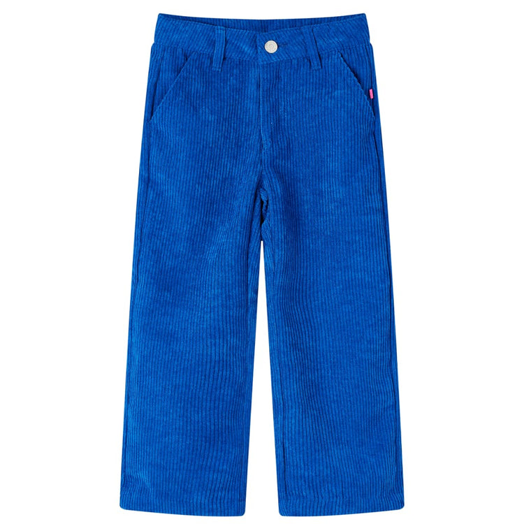 Vidaxl Kinderbroek 92 Rib Velvet Cobalt Blue