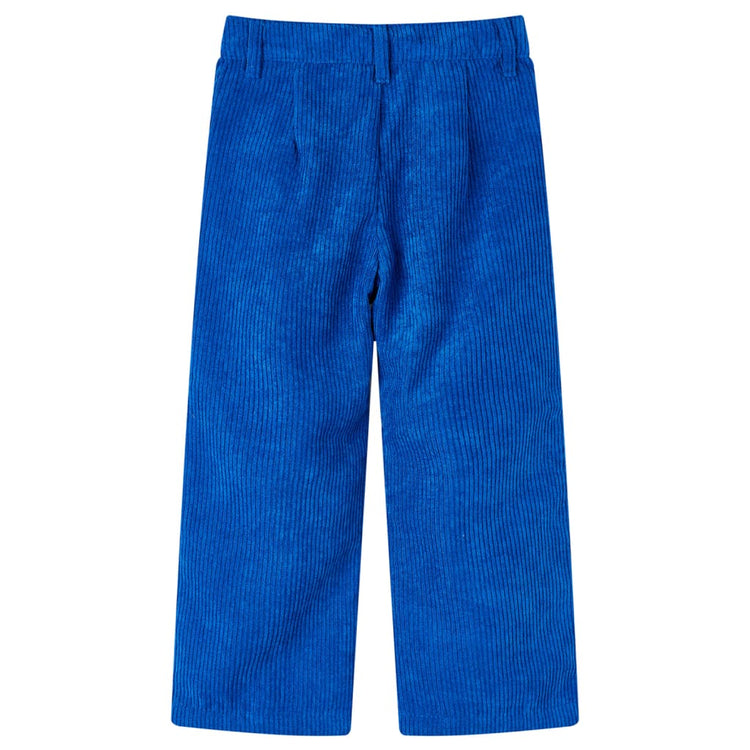 Vidaxl Kinderbroek 92 Rib Velvet Cobalt Blue