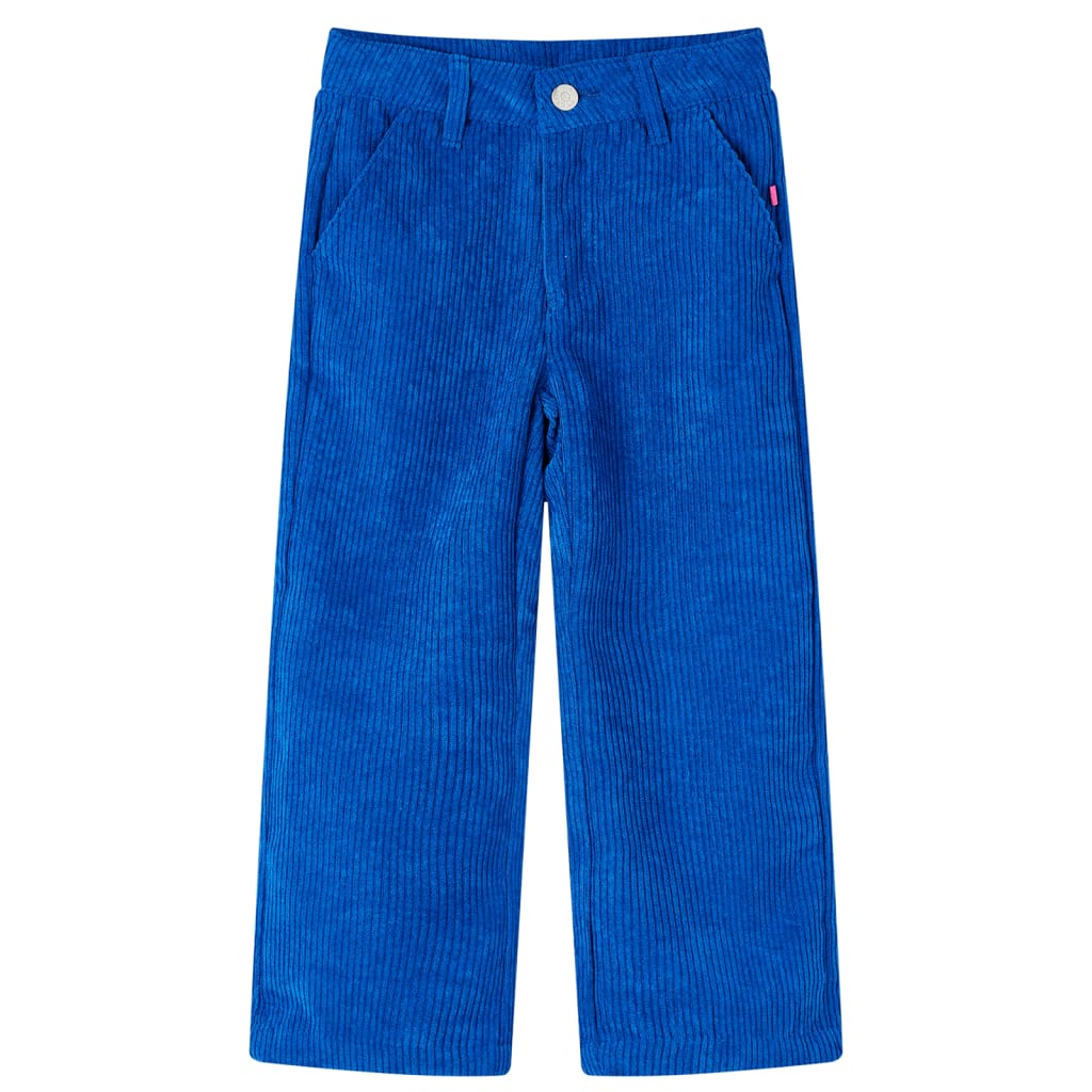 Vidaxl Kinderbroek 140 Rib Velvet Cobalt Bleu