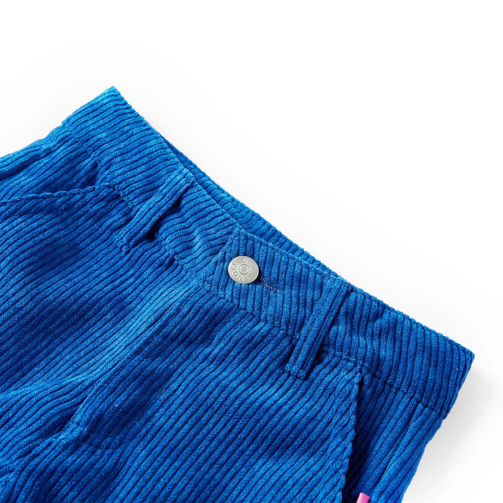Vidaxl Kinderbroek 140 Rib Velvet Cobalt Bleu
