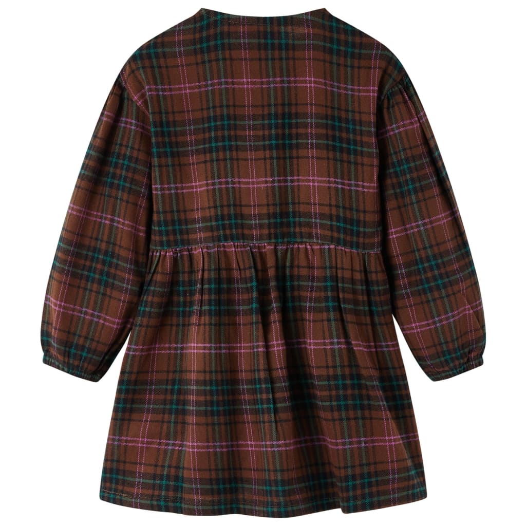 Vidaxl Robe pour enfants à manches longues 92 colored cognac