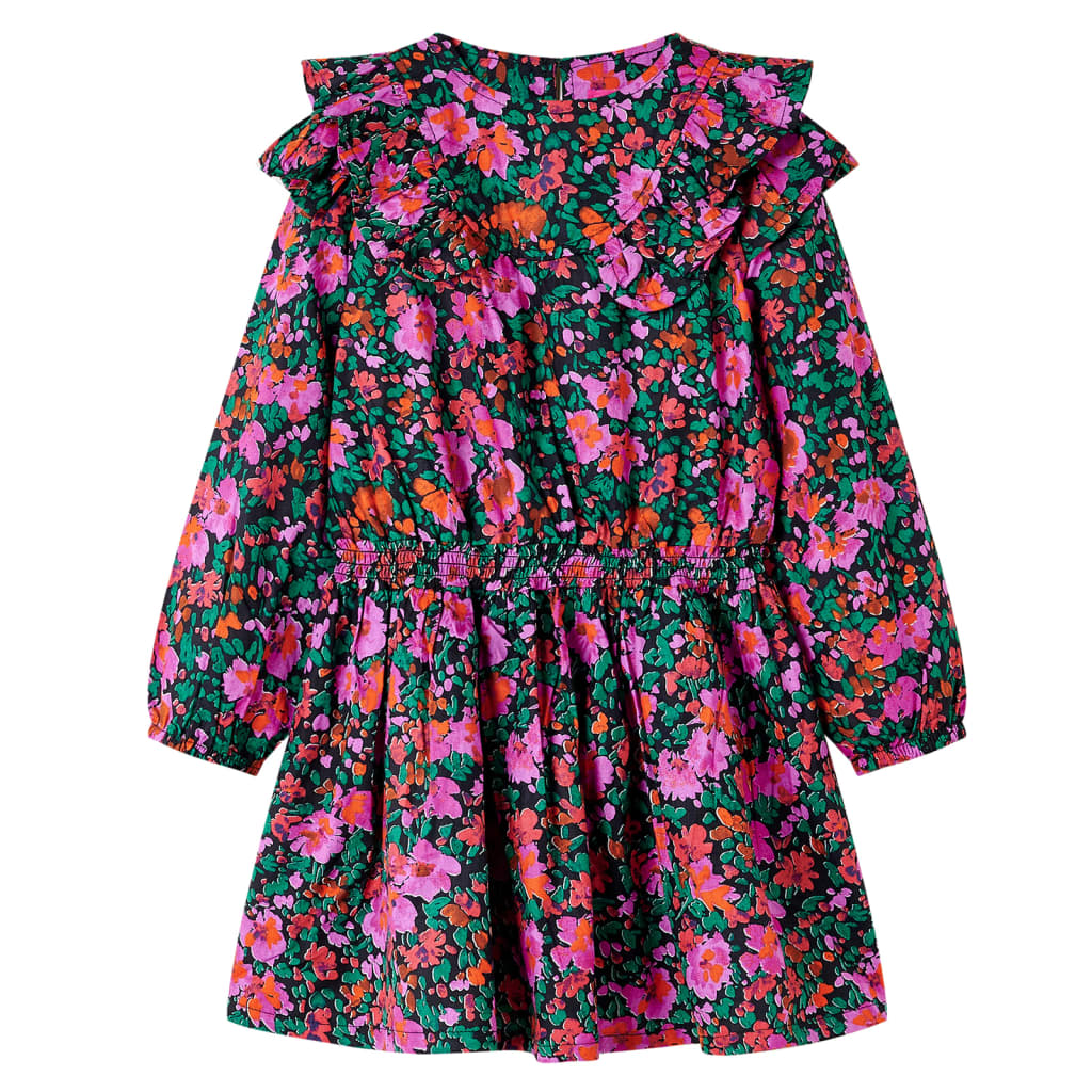 Vidaxl Robe pour enfants à manches longues 92 rose vif