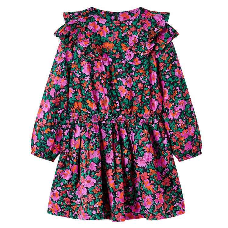 Vidaxl Robe pour enfants à manches longues 128 rose vif