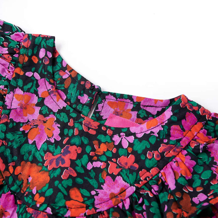 Vidaxl Robe pour enfants à manches longues 128 rose vif