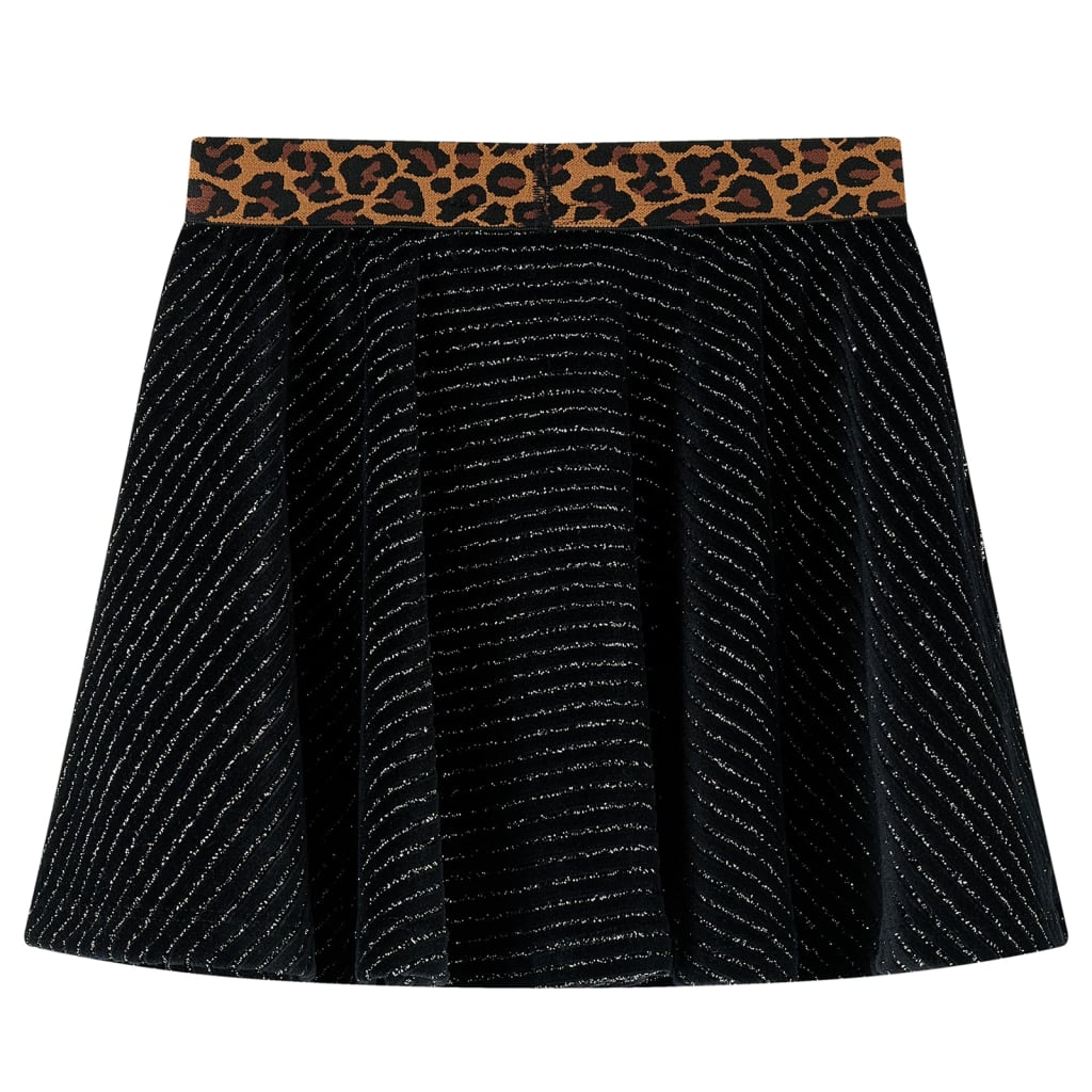 Vidaxl Jupe pour enfants avec léopard Waistaard Band 116 Black