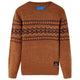 Vidaxl pull enfant tricoté 92 couleur cognac