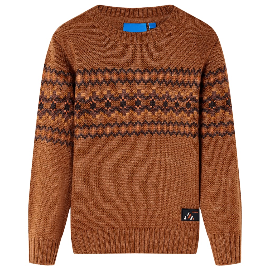 Vidaxl Pull pour enfants tricoté 104 cognac colored