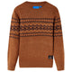 Vidaxl pull enfant tricoté 104 couleur cognac