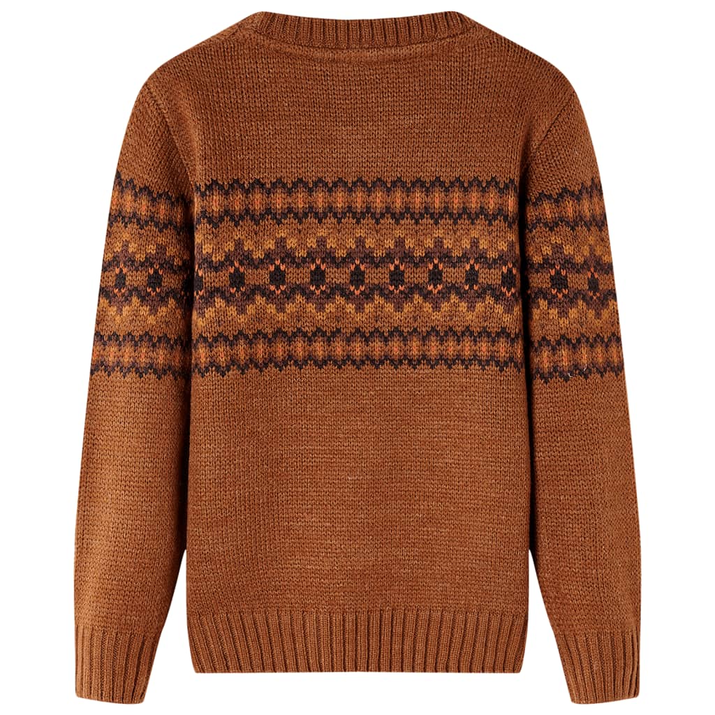 Vidaxl Pull pour enfants tricoté 104 cognac colored