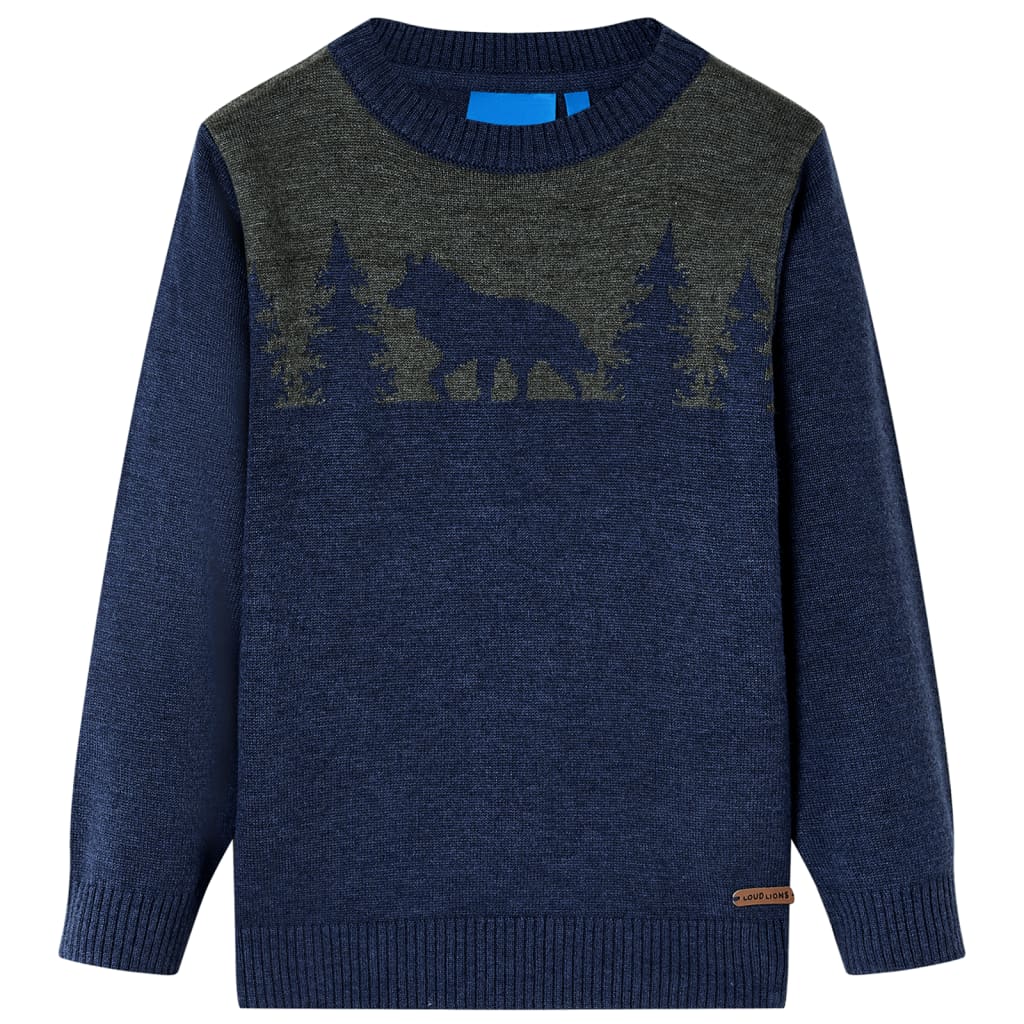 Vidaxl Child's Pull tricoté 104 bleu marine