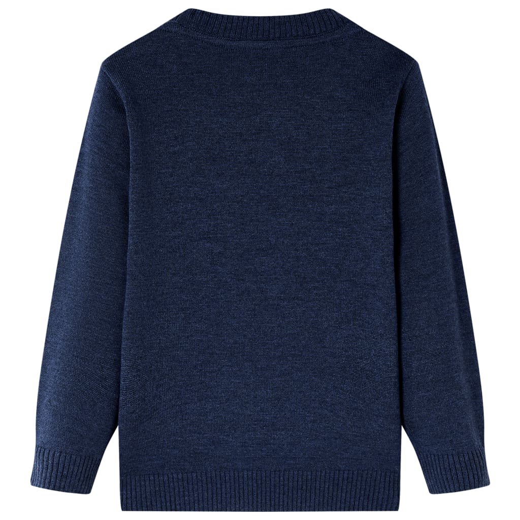 Vidaxl Child's Pull tricoté 128 bleu marine