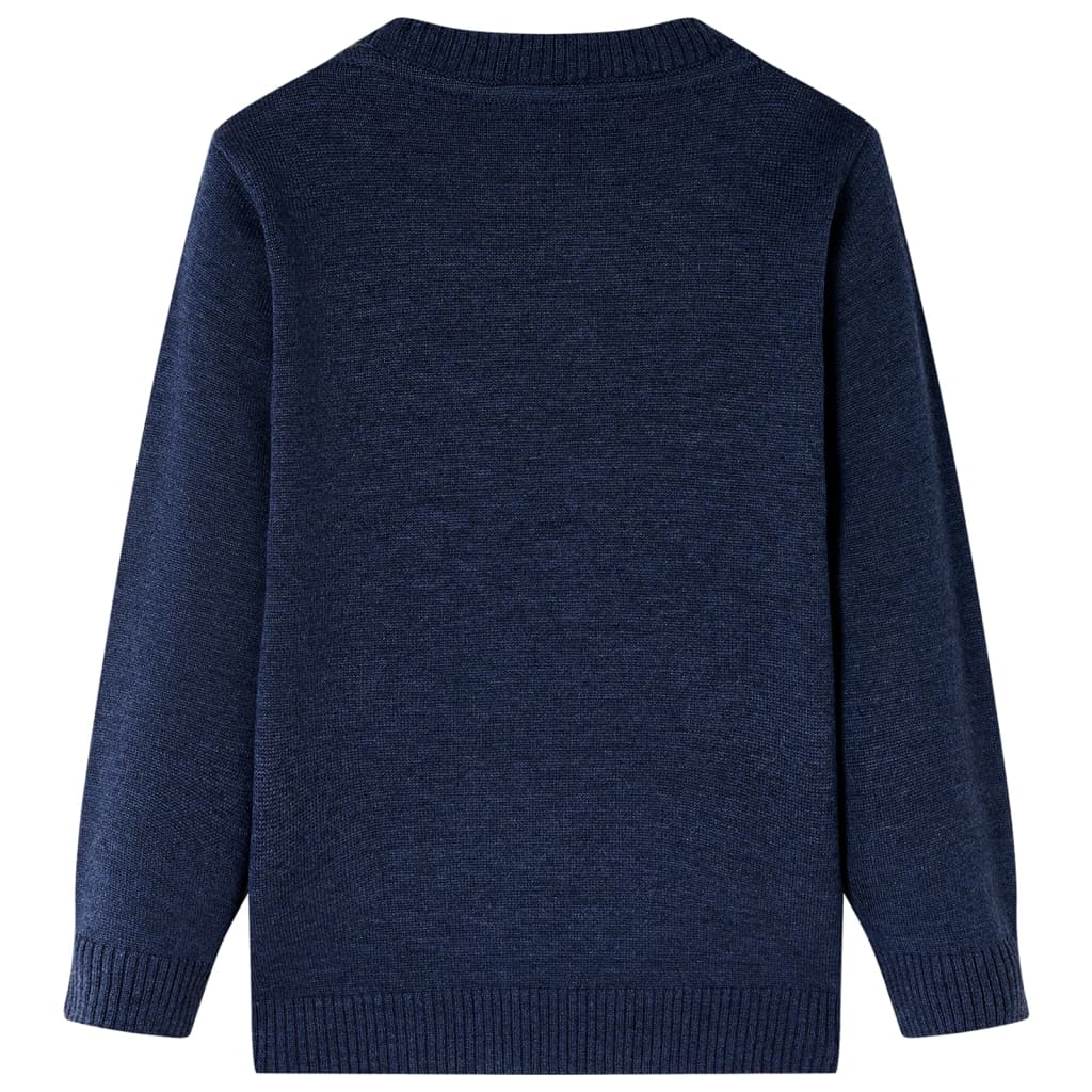 Vidaxl Pull pour enfants tricoté 140 bleu marine