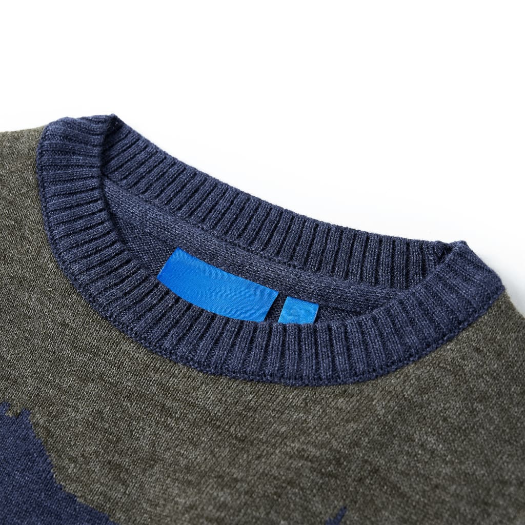 Vidaxl Pull pour enfants tricoté 140 bleu marine