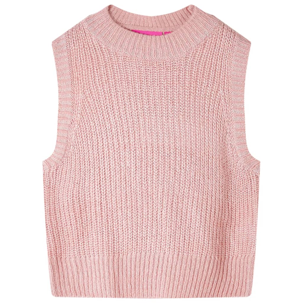 Vidaxl Kindenspencer tricoté 116 rose clair