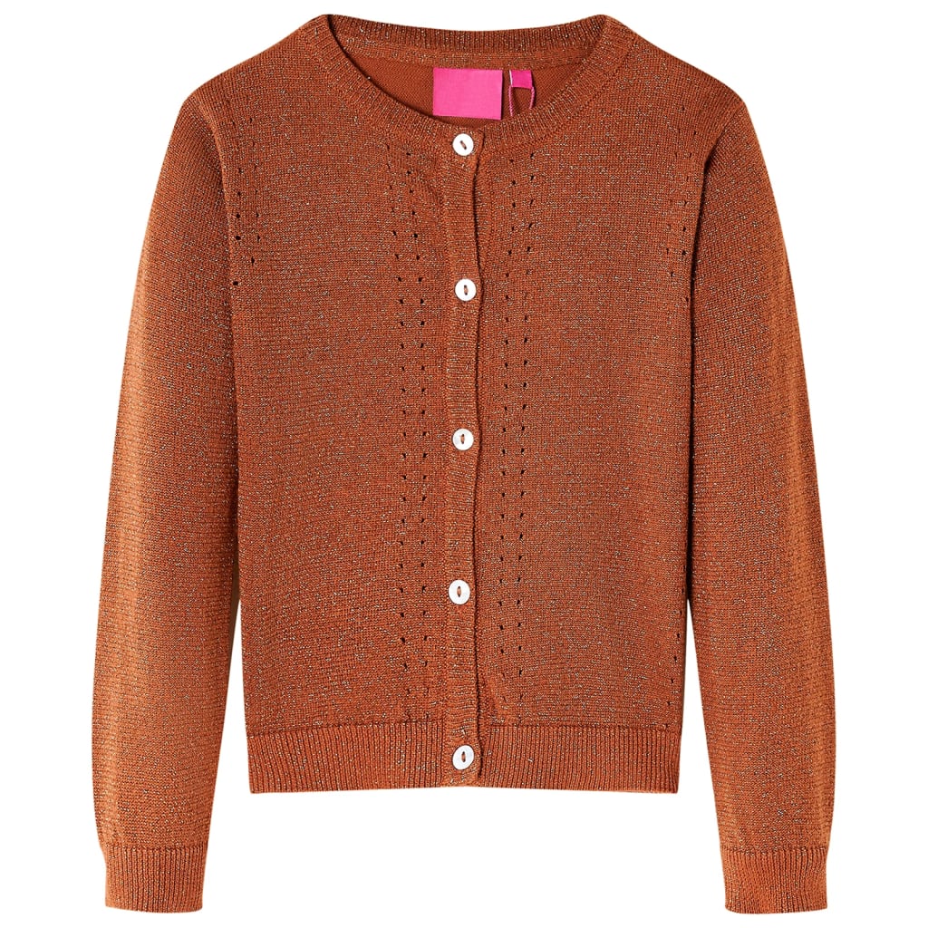 Vidaxl Children's Vest Knitted 92 Cognac colored