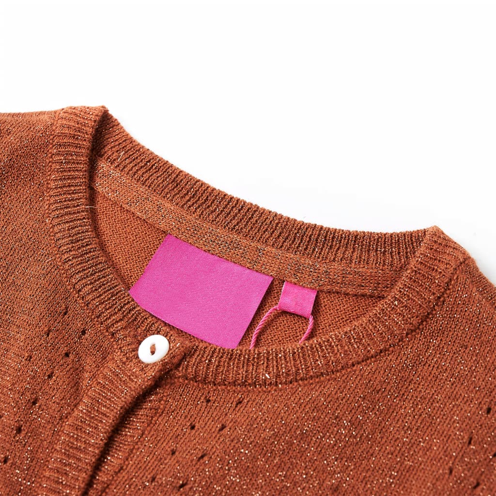 Vidaxl Children's Vest Knitted 92 Cognac colored