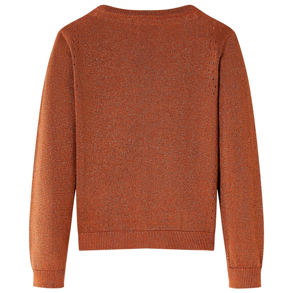 VidaXL cardigan enfant tricoté 140 couleur cognac